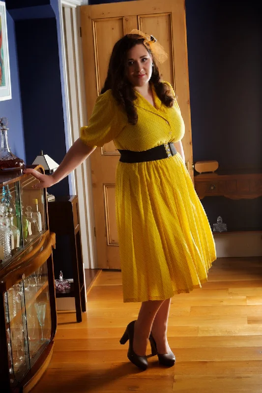 1970s H Print Rodier Paris Pleated Shirtwaister Dress