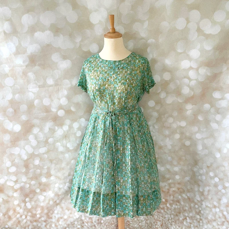 1960s Mosaic Sheer Dress