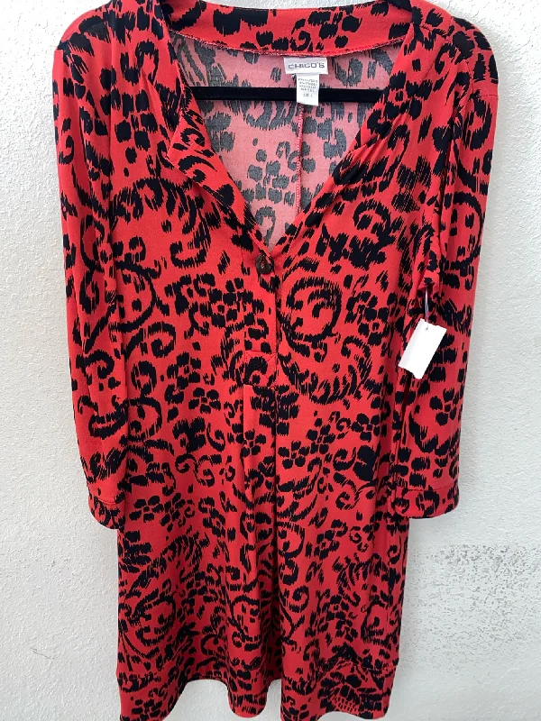 Red/Beige Chico's Dress Women's