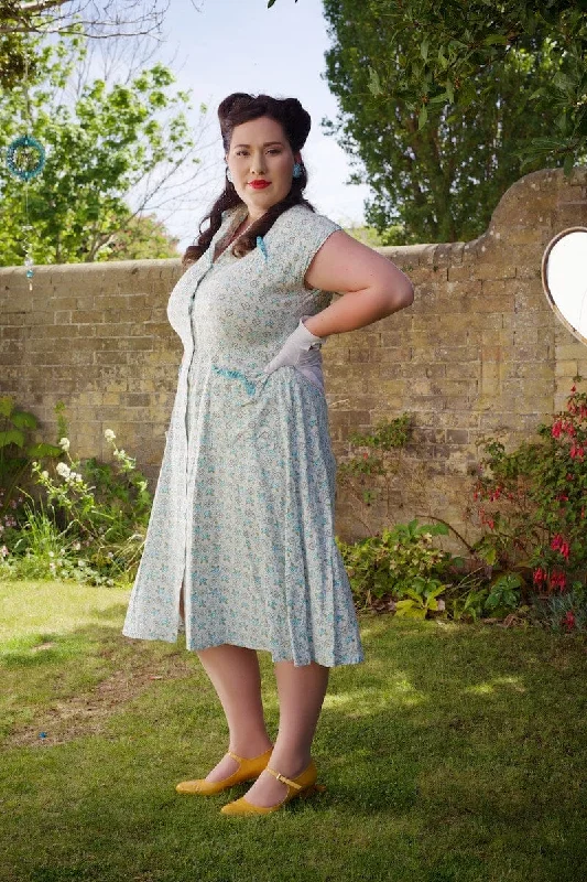 1940s Country Cottage Shirtwaister Dress