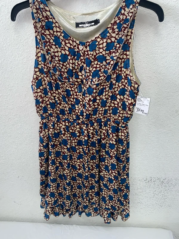 Tan/blue Paper Plane Dress Women's