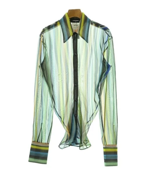 DSQUARED Casual shirts Classic Solid Short Shirt