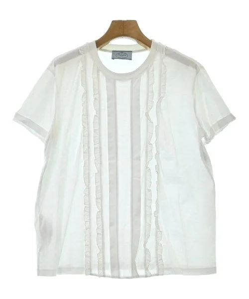 PRADA Tee Shirts/Tops Comfortable Ribbed Short Sleeve