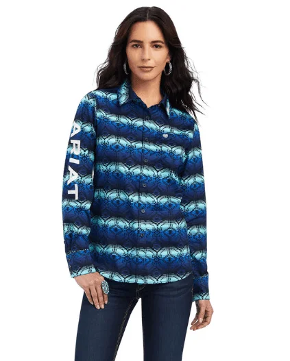 Ariat Women's REAL Kirby Maison Long Sleeve Western Shirt 10041435 Classic Button-Up Short Tee
