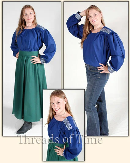 Celtic Country Shirt Relaxed Fit Short Blouse