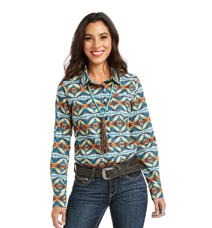 Ariat Women's Pendleton Night Dance Team Kirby Stretch Western Shirt 10037698 Classic Short Sleeve Tunic