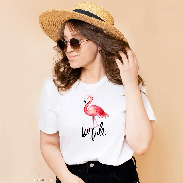 Brides flock flamingo shirt- tropical bachelorette shirts- engagement gift- just married honeymoon personalized future Mrs custom shirt Comfortable Flowing Short Sleeve Brides flock flamingo shirt- tropical bachelorette shirts- engagement gift- just married honeymoon personalized future Mrs custom shirt Comfortable Flowing Short Sleeve