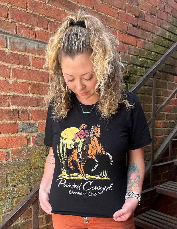Painted Cowgirl Western Store Black Skeleton Cowboy Tee Shirt Cozy Summer Short Shirt Painted Cowgirl Western Store Black Skeleton Cowboy Tee Shirt Cozy Summer Short Shirt