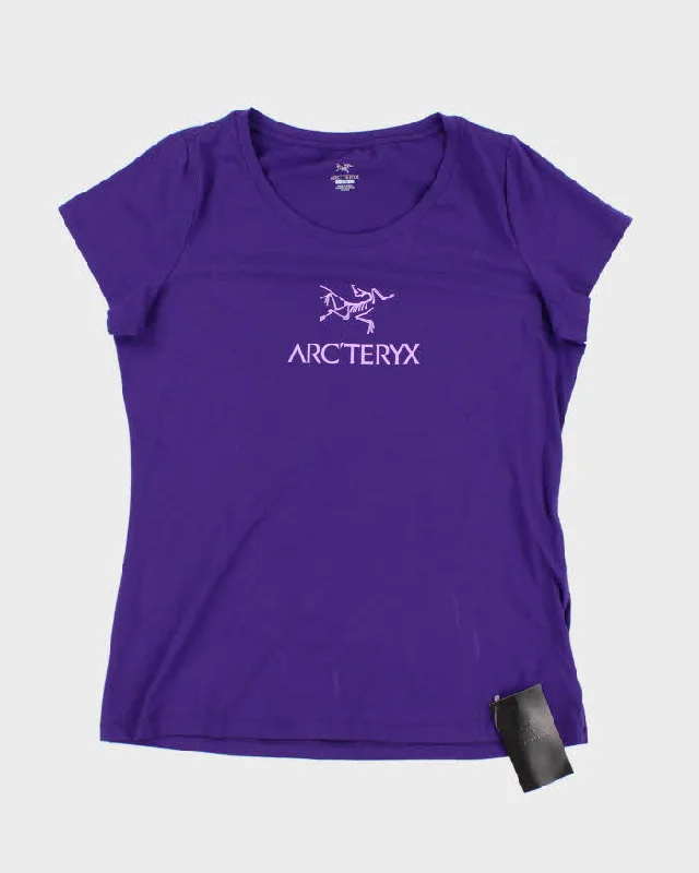 Deadstock Womens Purple Arc'teryx Shirt - L Comfortable Loose Short Sleeve