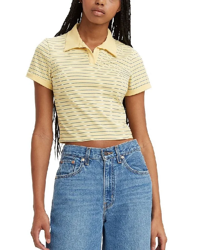 Levi Bonnie Shrunken Polo Shirt - Sunlight Comfortable Summer Short Shirt