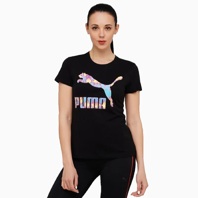 Women's Streetwear Graphic T Shirt Elegant Silk Short Shirt