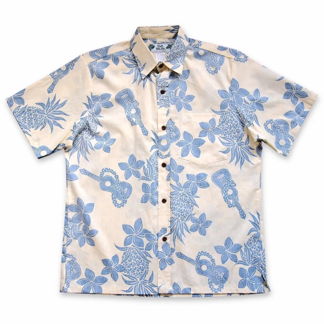 Ukulele Fun Yellow Hawaiian REVERSE Shirt Classic V-Neck Short Shirt
