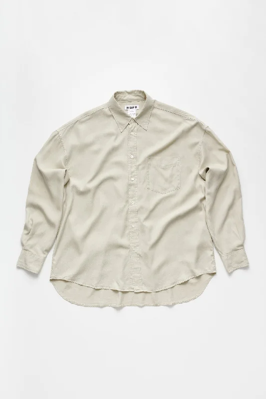 Wide Fit Shirt Cozy Striped Short Sleeve
