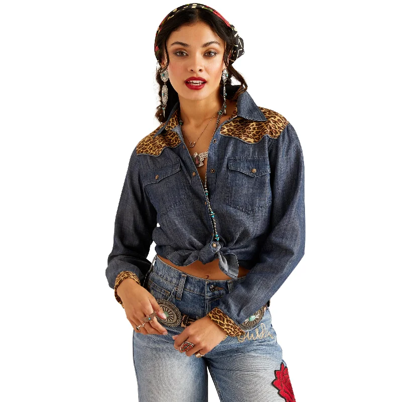 Layla Rose Rodeo Quincy Shirt Chic Silk Short Sleeve Shirt
