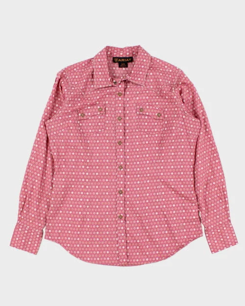 Y2k 00s Ariat Western Shirt - M Comfortable Peplum Short Shirt