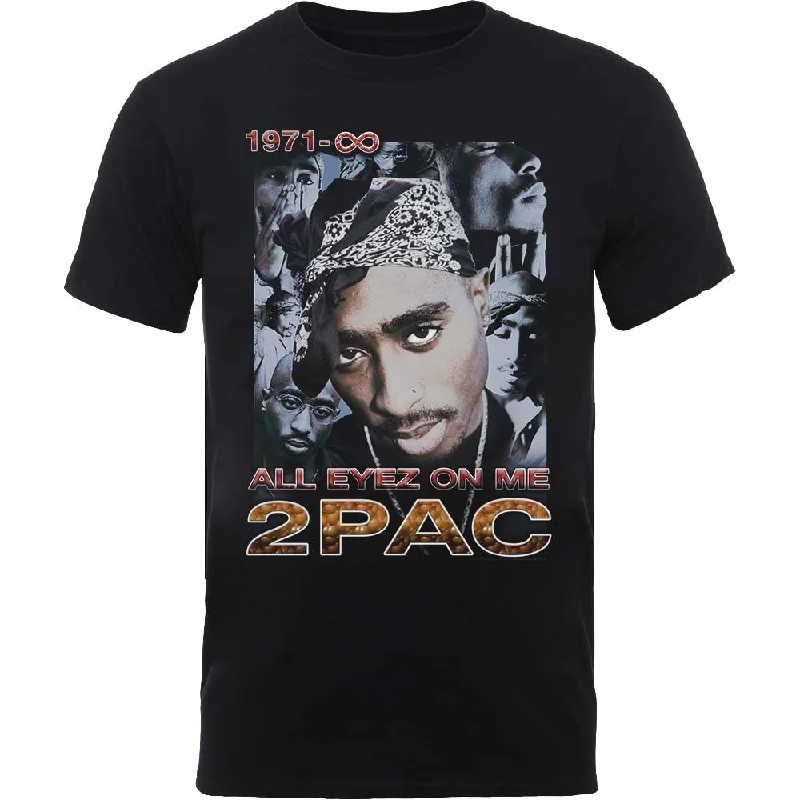 Tupac | Official Band T-Shirt | All Eyez 1971 Graphic T-Shirt Round Neck Polyester