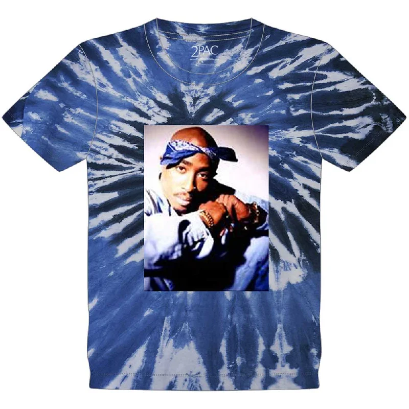 Tupac | Official Band T-Shirt | Photo Swirl (Tie-Dye) Cotton Fabric Linen Fabric Terry Fabric
