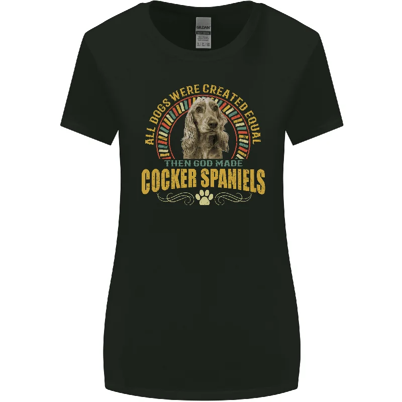 A Cocker Spaniel Dog Womens Wider Cut T-Shirt Oversized T-Shirt Spandex breathable