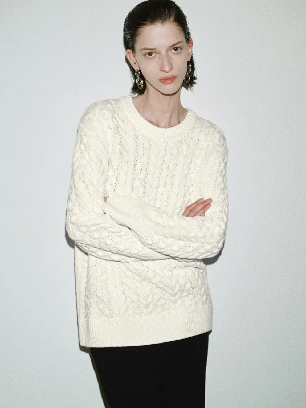 Crew Neck Loose Knitted T-Shirts Polka Dot Checkered Tartan