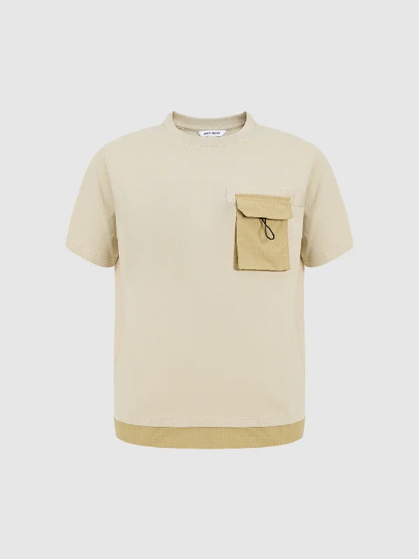 Crew Neck Straight T-Shirt Modern Contemporary Chic