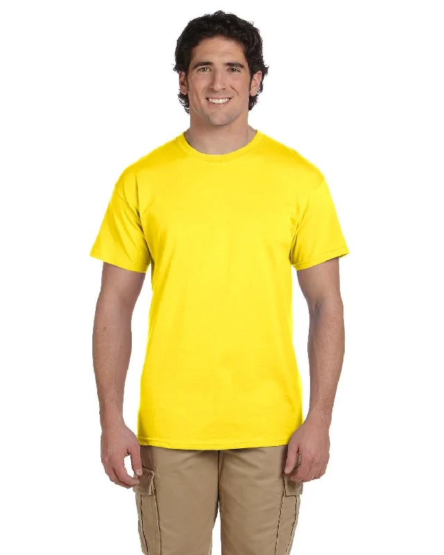 Fruit of the Loom 100% Cotton T-Shirt | Yellow Terry Blend Velvet Blend Canvas Blend