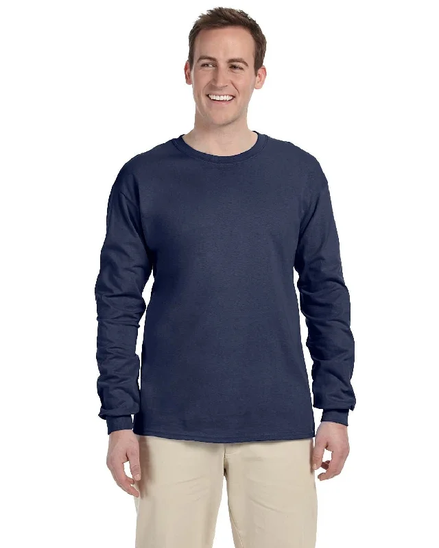 Fruit of the Loom Lightweight Long Sleeve T-Shirt | Denim V-Neck T-Shirt Long Sleeve Cotton