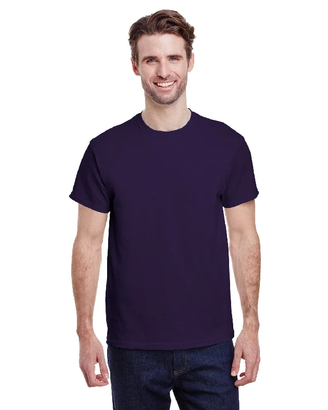 Gildan Heavy Cotton T-Shirt | Blackberry Collared Crew Neck Turtle Neck