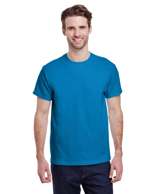 Gildan Heavy Cotton T-Shirt | Sapphire Print Jacquard Patchwork