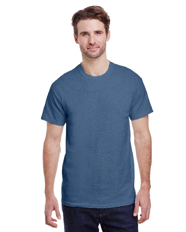 Gildan Ultra Cotton Heavyweight T-Shirt | Heather Indigo Knit Fabric Woven Fabric Fleece Fabric