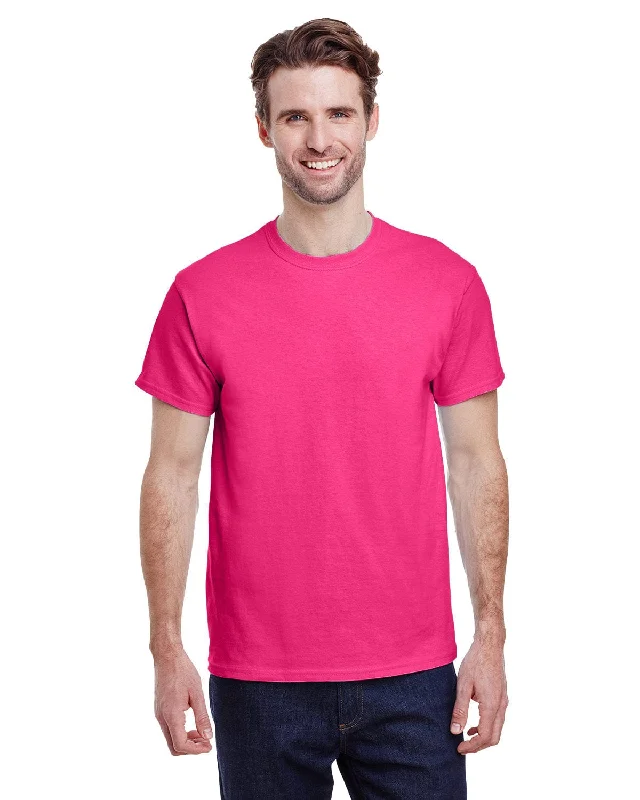 Gildan Ultra Cotton Heavyweight T-Shirt | Heliconia Embroidered Appliqued Beaded