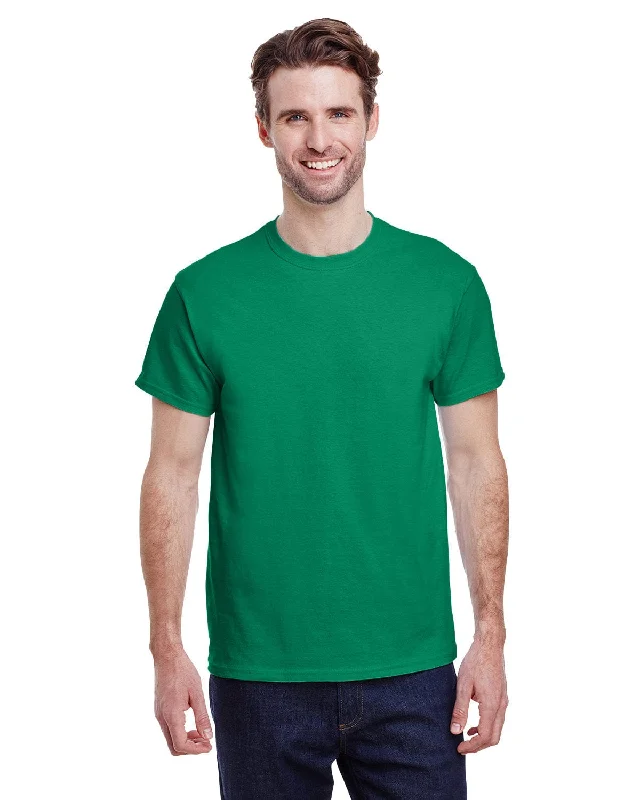 Gildan Ultra Cotton Heavyweight T-Shirt | Kelly Green Wool Fabric Cashmere Fabric Tweed Fabric