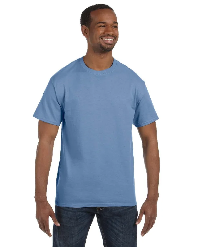 Jerzees Heavyweight 50/50 T-Shirt | Light Blue Welt Pockets Slit Pockets Flap Pockets