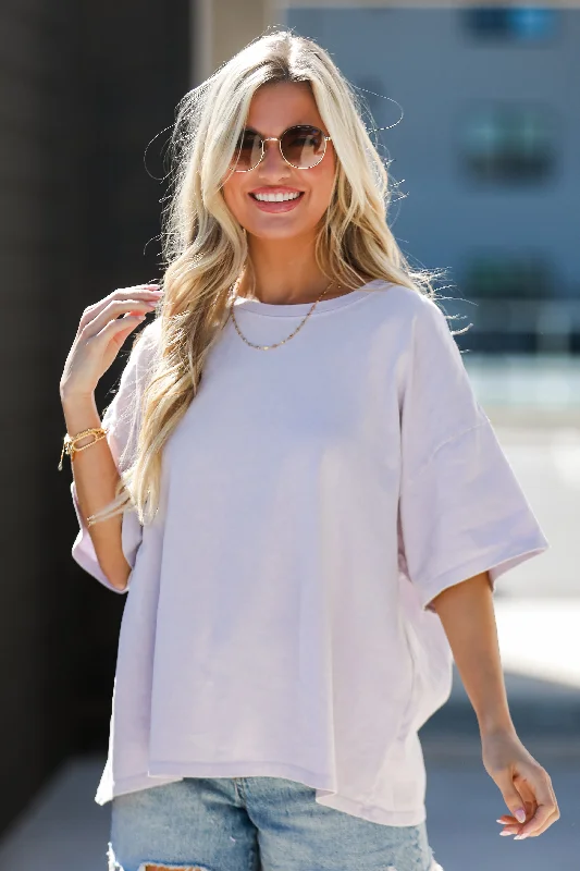 London Oversized Boyfriend Tee - DU DEAL Seamless Knitted Crochet