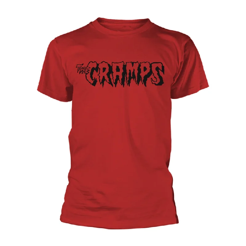 The Cramps Unisex T-shirt: Logo (Red) Mesh Canvas Denim