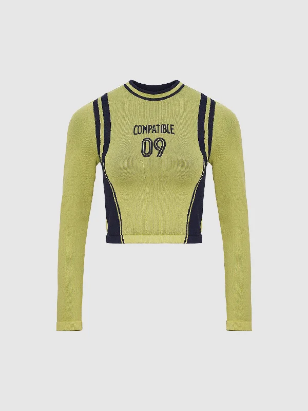 Skinny Knitted T-Shirts Front Pockets Side Pockets Patch Pockets