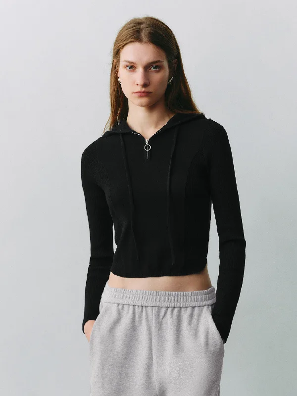 Skinny Knitted T-Shirts Satin Blend Silk Blend Wool Blend