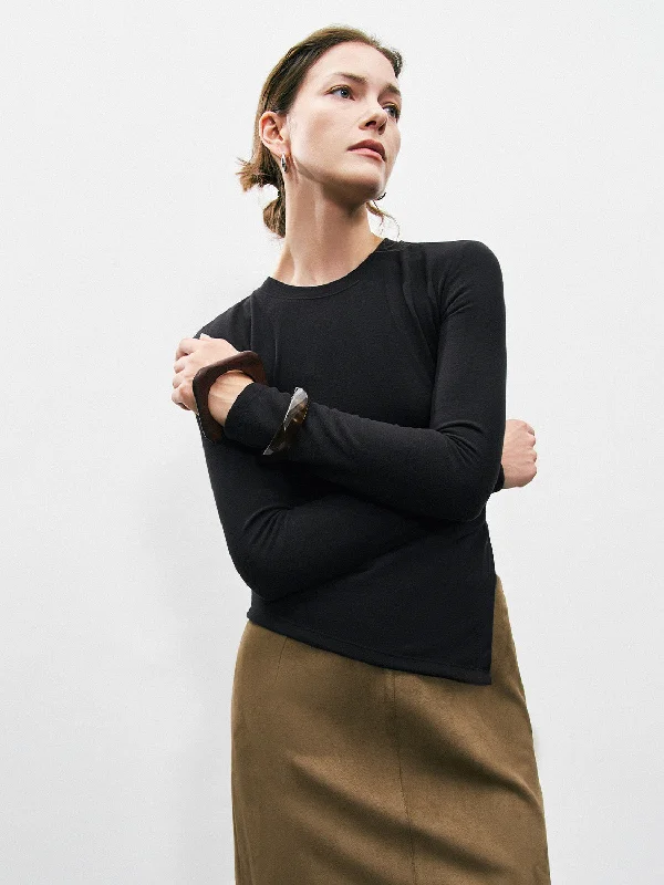 Skinny T-Shirts Welt Pockets Slit Pockets Flap Pockets