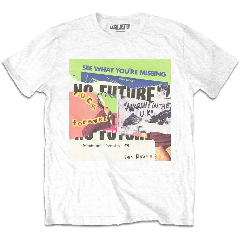The Sex Pistols | Official Band T-Shirt | Collage Ribbed T-Shirt High Neck Heavyweight