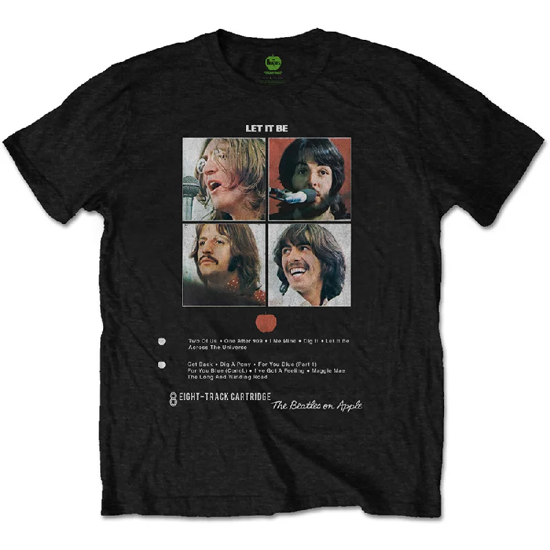 The Beatles | Official Band T-Shirt | Let it Be 8 Track Mesh Blend Leather Blend Suede Blend