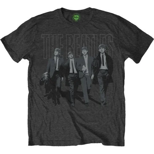 The Beatles | Official Band T-Shirt | Walking in London Collared Crew Neck Turtle Neck