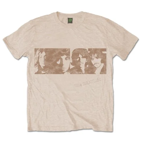 The Beatles | Official Band T-Shirt | Album Faces Collared Crew Neck Turtle Neck