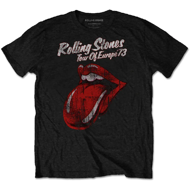 The Rolling Stones | Official Band T-Shirt | 73 Tour Spandex Blend Rayon Blend Denim Blend