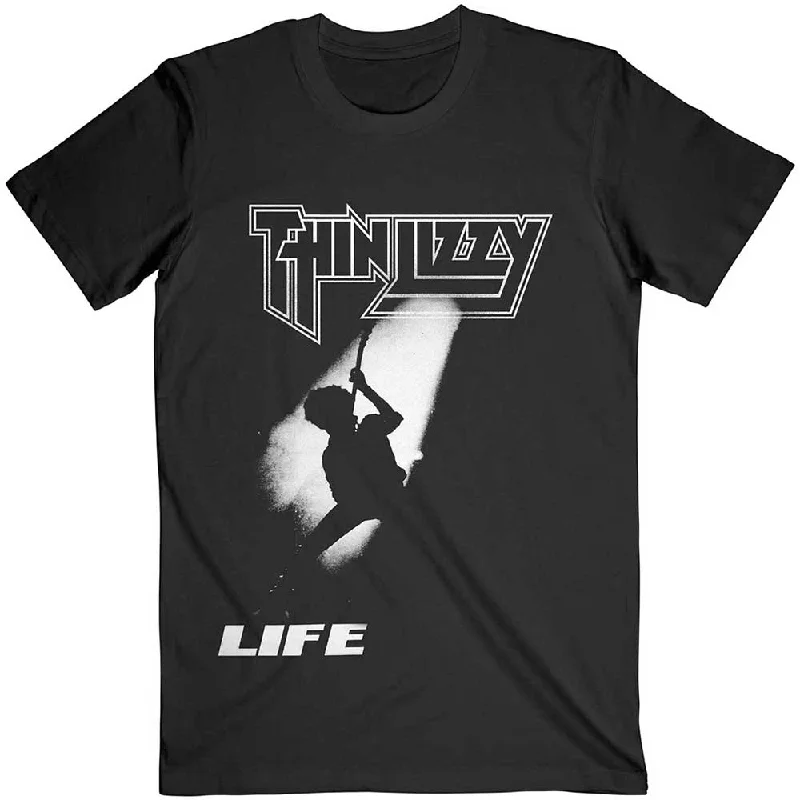 Thin Lizzy | Official Band T-Shirt | Life Jersey Fabric Tulle Fabric Batik Fabric