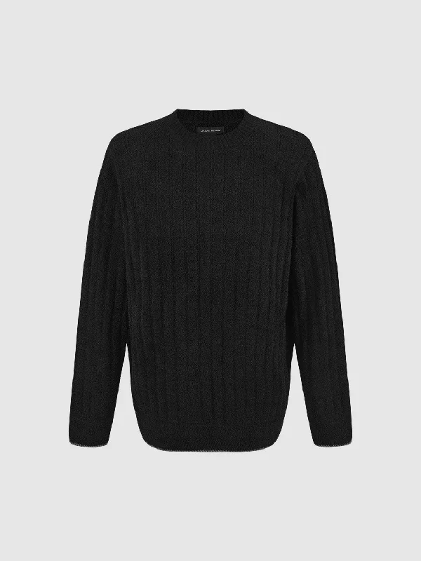 Crew Neck Knitted T-Shirt Spandex Blend Rayon Blend Denim Blend