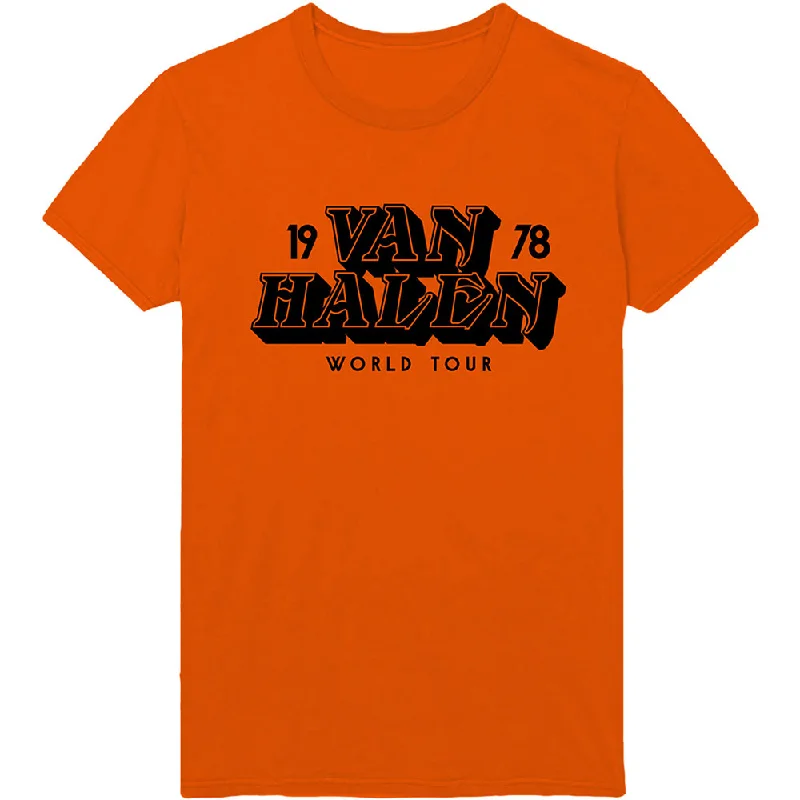 Van Halen | Official Band T-Shirt | World Tour '78 Chenille Brocade Lace