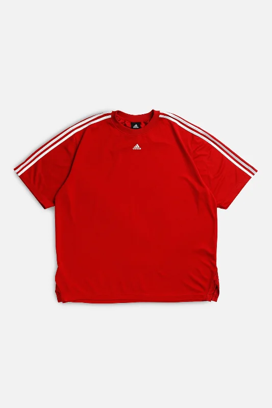 Vintage Adidas Tee - XL Print Jacquard Patchwork
