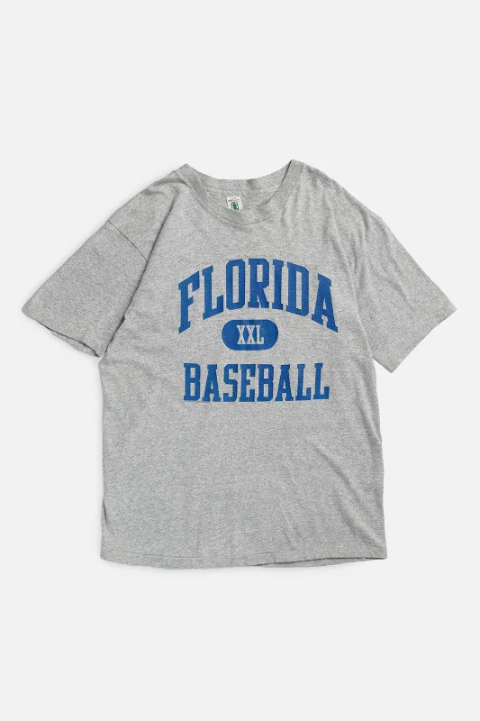 Vintage Florida Baseball Tee - XXL Mesh Blend Leather Blend Suede Blend