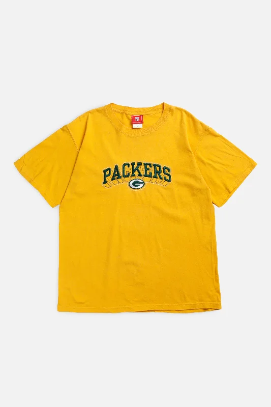 Vintage Green Bay Packers NFL Tee - M Basic T-Shirt Crew Neck Short Sleeve