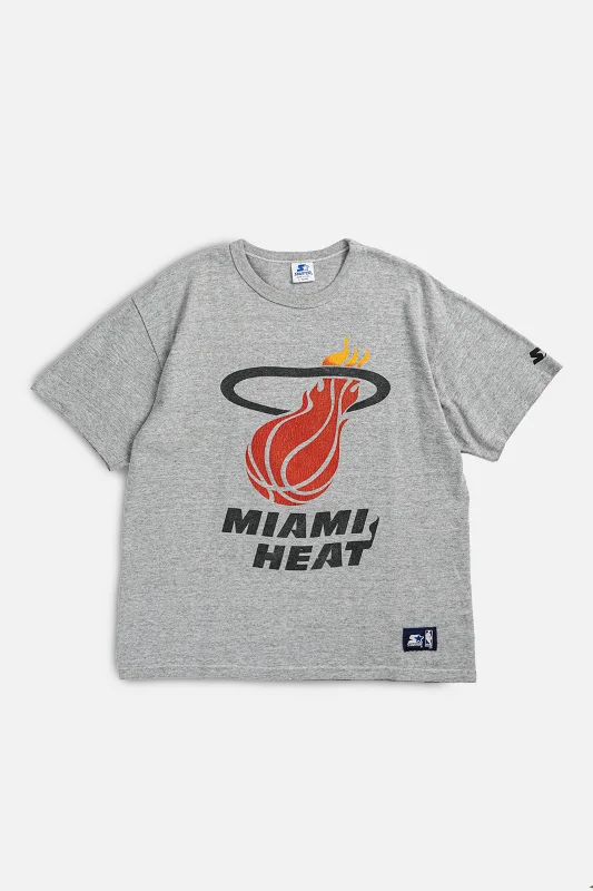 Vintage Miami Heat NBA Starter Tee - S Oversized T-Shirt Spandex breathable