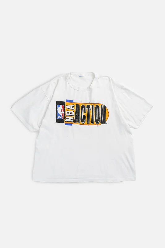 Vintage NBA Tee - L Notch Collar Peter Pan Collar Cowl Neck